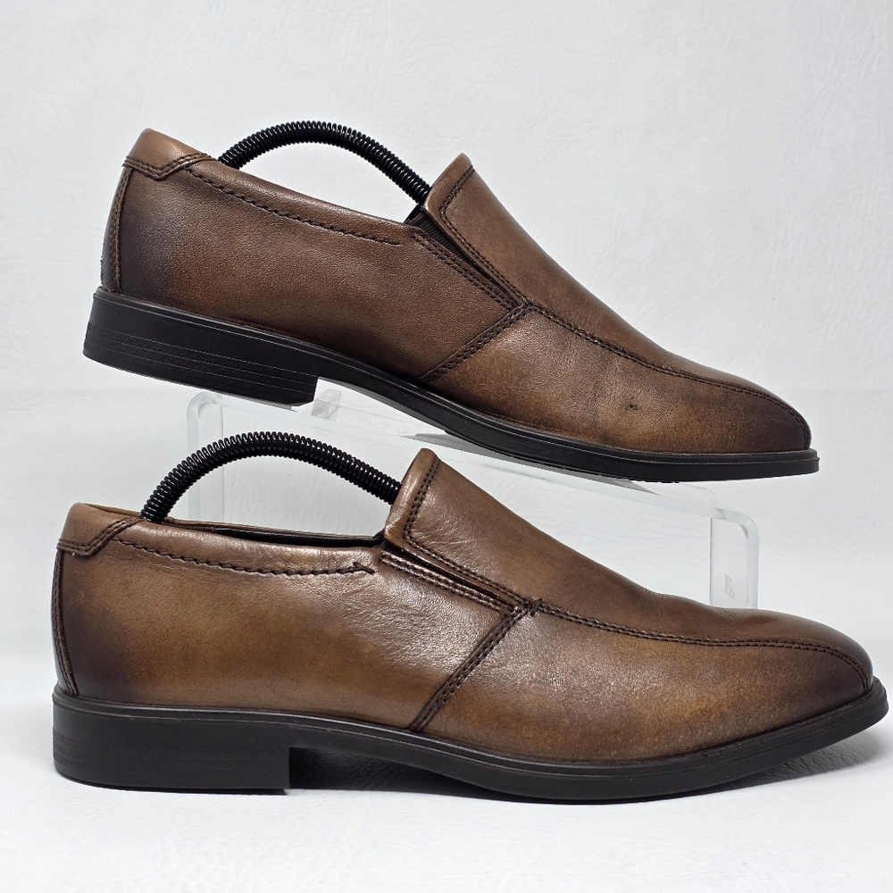 ECCO Men's Melbourne Dress Slip On Shoes Brown Size EU 43 US 9/9.5 Pre-owned - Picture 2 of 11